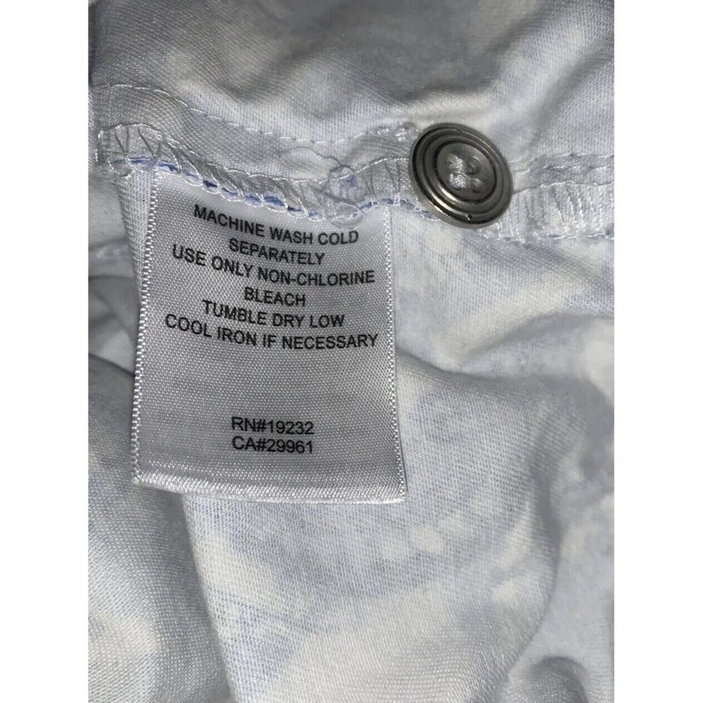 Alfred Dunner Sz 12 Blue White Paisley Geo Print Cotton Trucker Jacket EUC - Picture 8 of 10